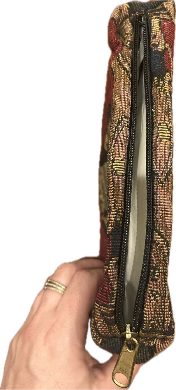 Gloria Rae Vintage Equestrian Tapestry Horse Motif Zippered Pouch Case - Picture 7 of 13